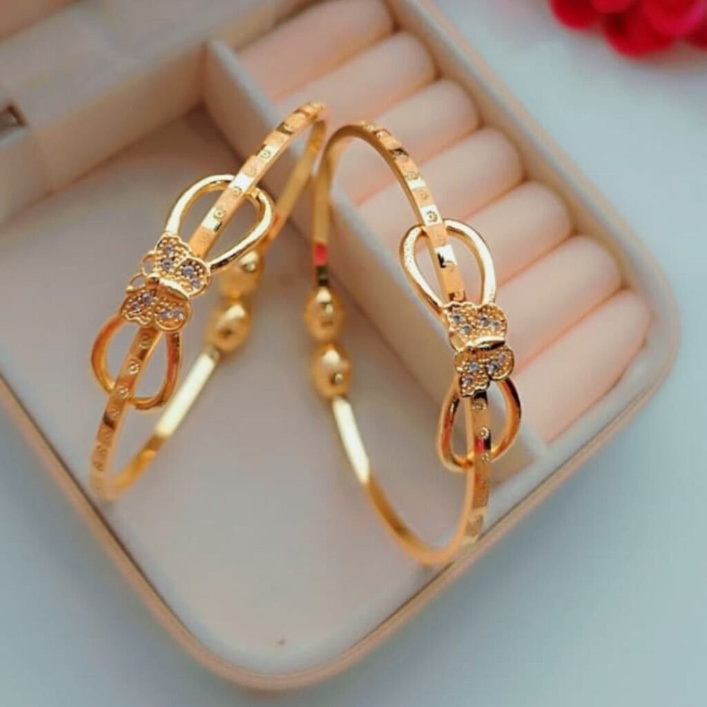 Royal Gold Touch Adjustable Bangles for Women