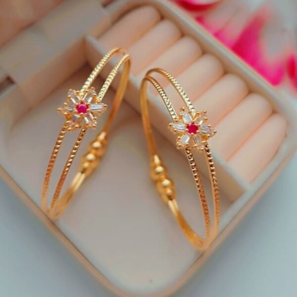 premium gold plated adjustable bangles for women & girls