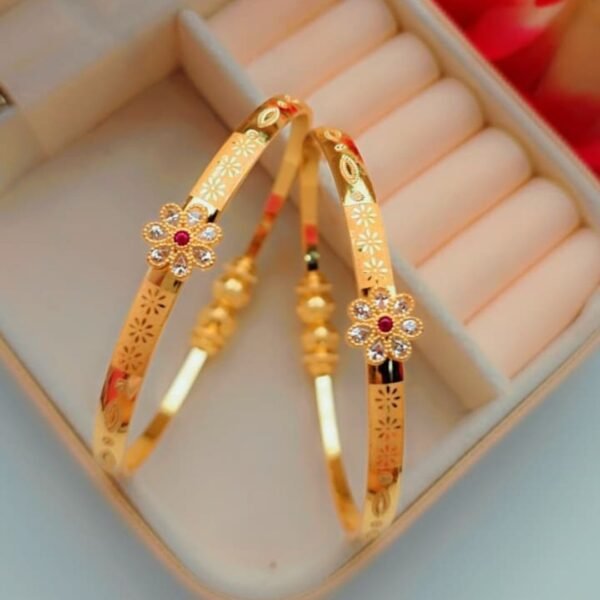 premium gold plated adjustable bangles for women & girls