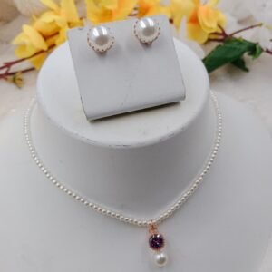 royal grace pearl necklace & stud earrings set