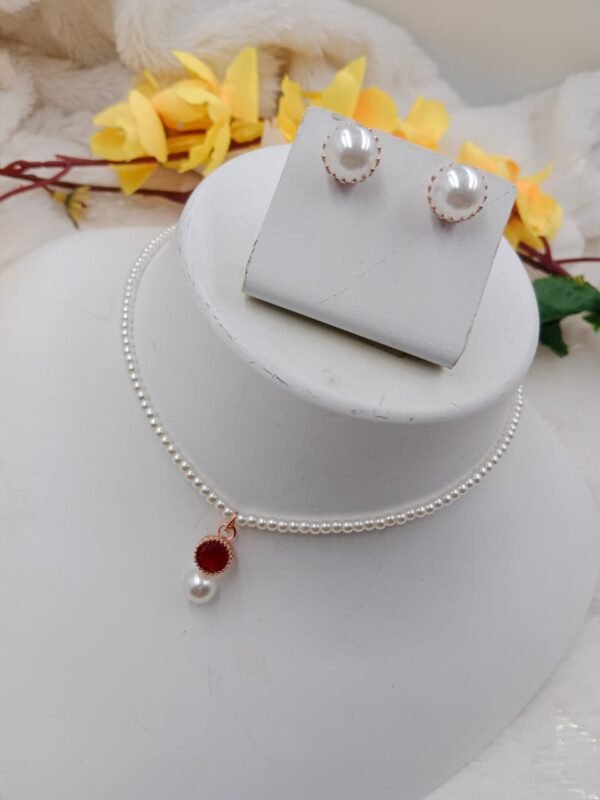 royal grace pearl necklace & stud earrings set