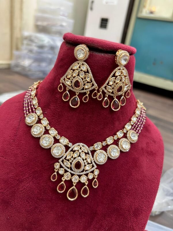 royal kundan & stone choker necklace set