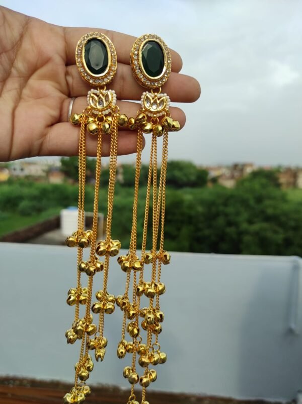 traditional kashmiri long jhumka earrings