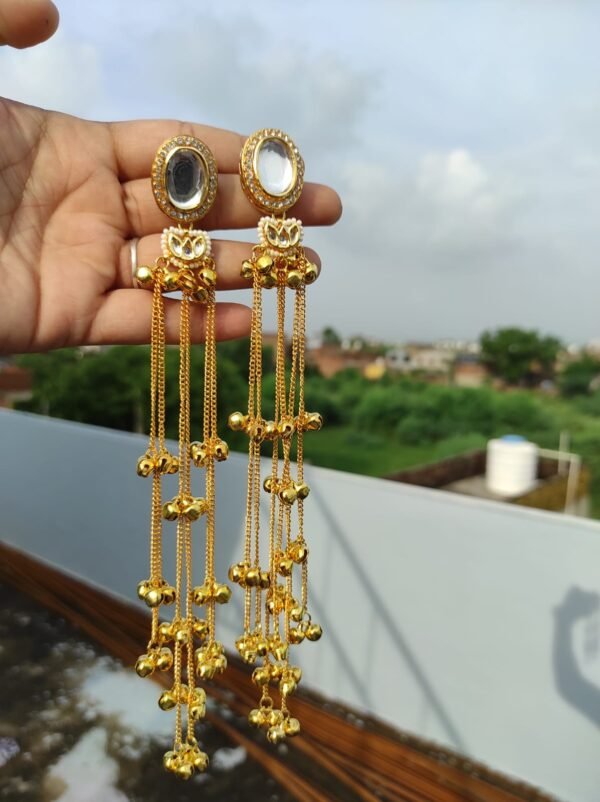 traditional kashmiri long jhumka earrings