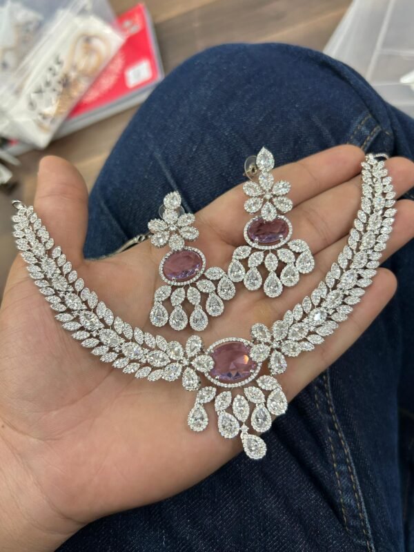 emerald elegance diamond necklace set