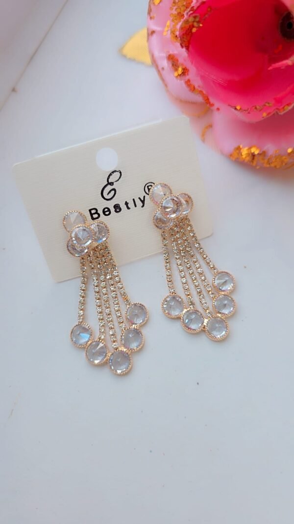 elegant crystal dangling earrings