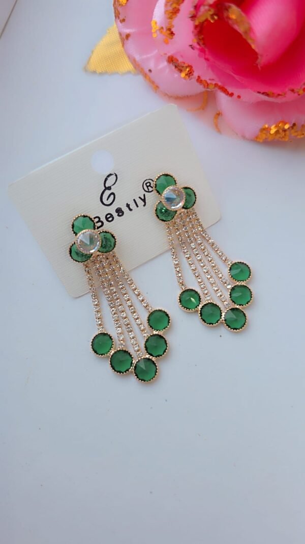 elegant crystal dangling earrings