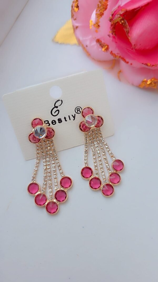 elegant crystal dangling earrings