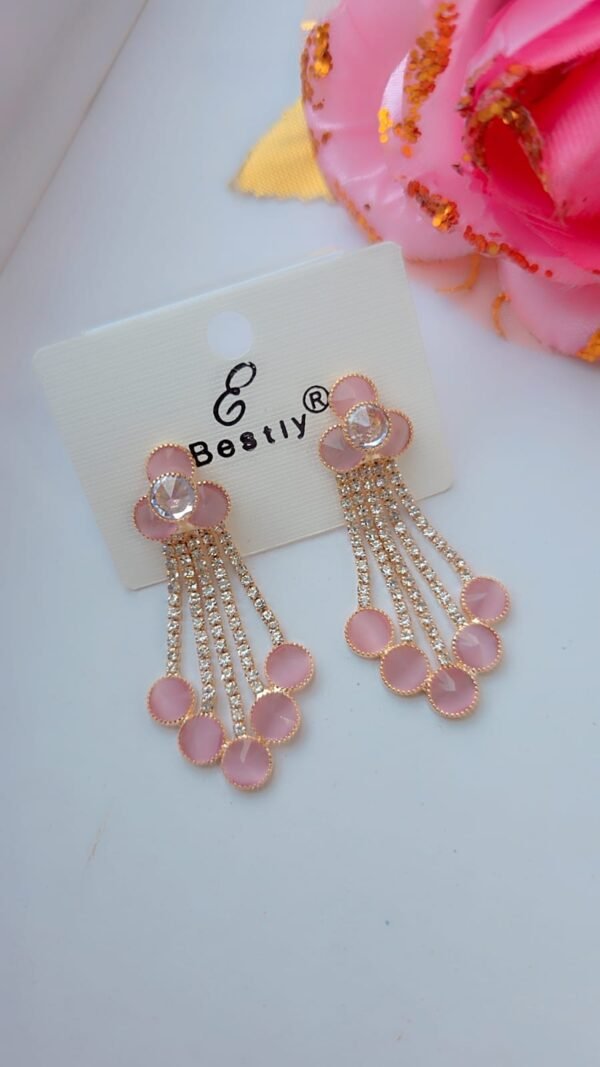 elegant crystal dangling earrings