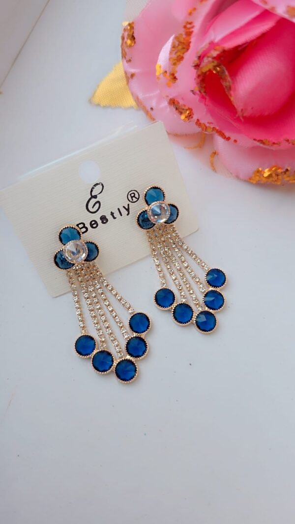 elegant crystal dangling earrings