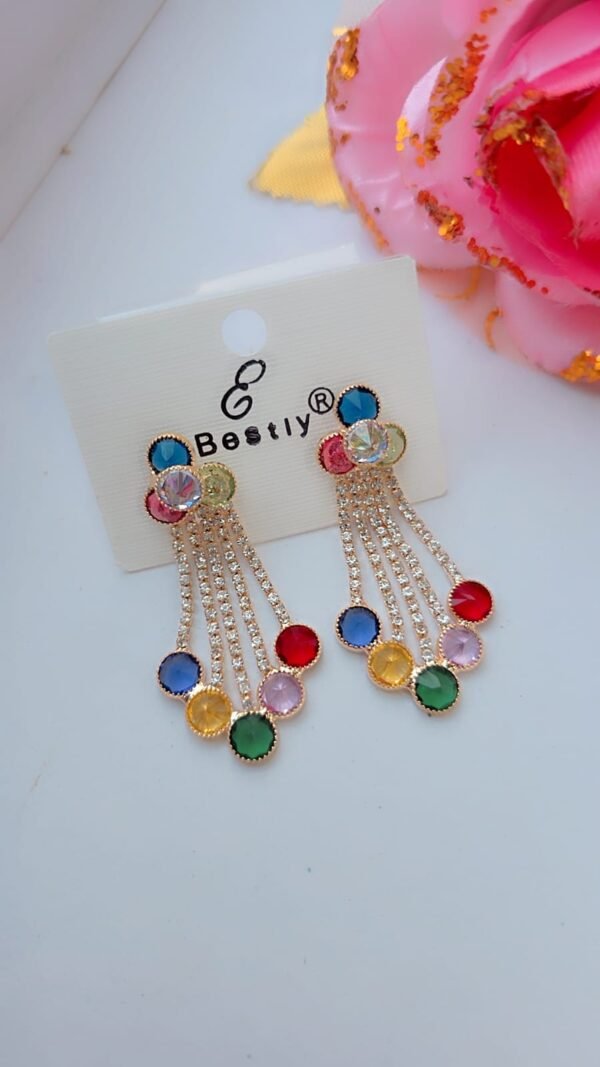 elegant crystal dangling earrings