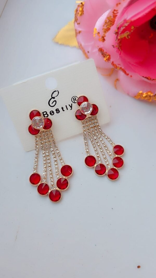 elegant crystal dangling earrings
