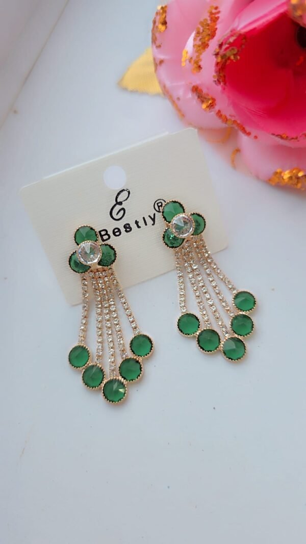 elegant crystal dangling earrings