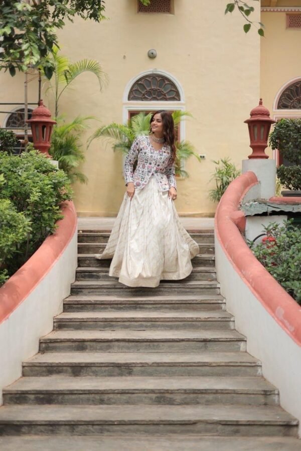 premium designer sequins embroidered readymade co ord set | peplum blouse & viscose lehenga | sajdeya 2025 collection