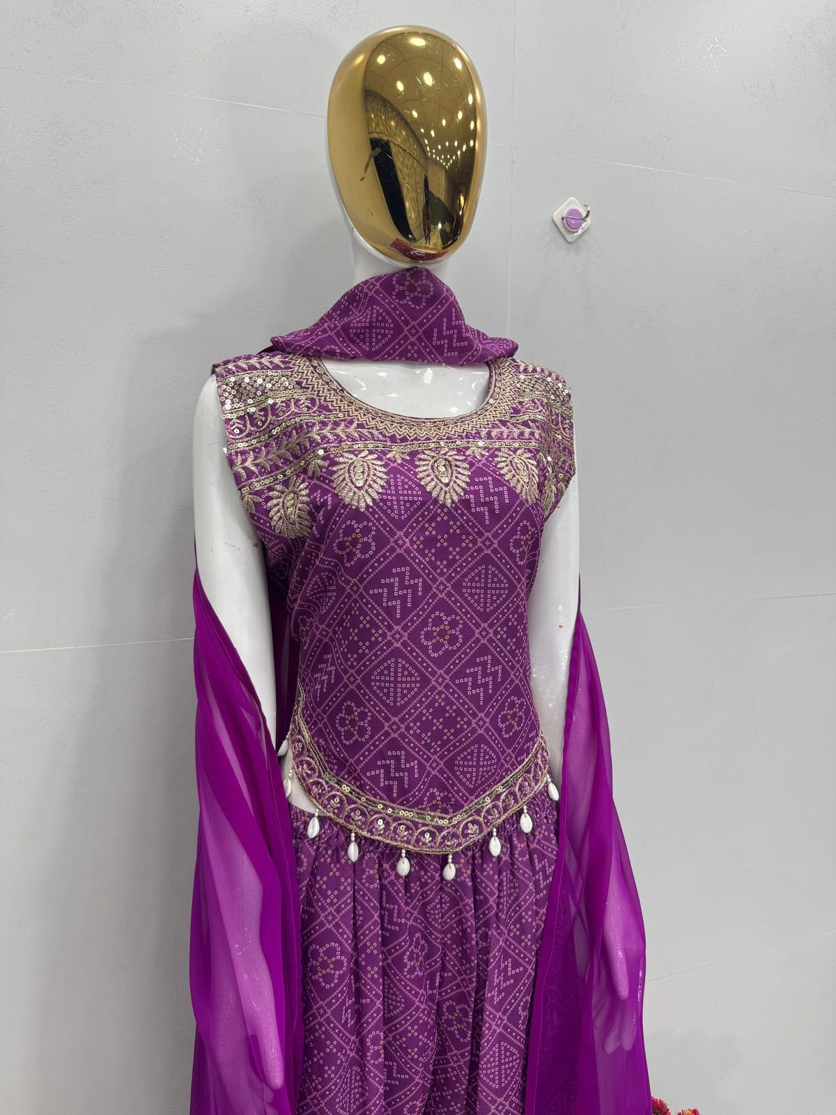 elegant green faux georgette embroidered palazzo suit set with dupatta elegant green faux georgette embroidered palazzo suit set with dupatta