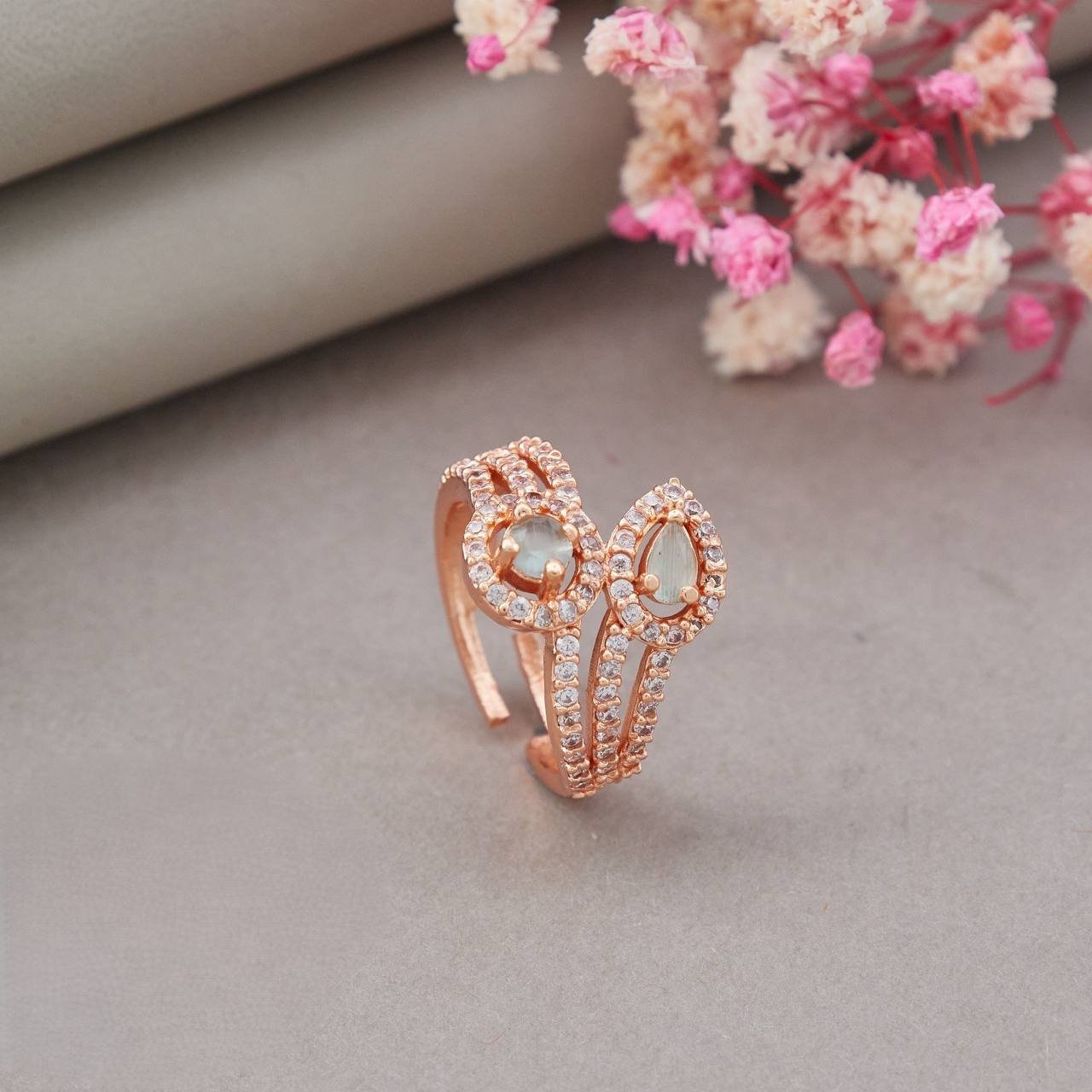 sajdeya nooré twin drop adjustable ring sajdeya nooré twin drop adjustable ring