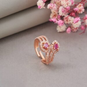 sajdeya nooré twin drop adjustable ring